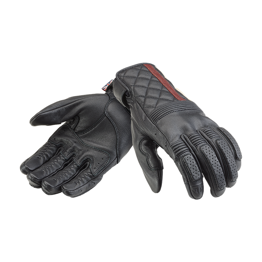 Sulby Leather Motorcycle Glove Black
