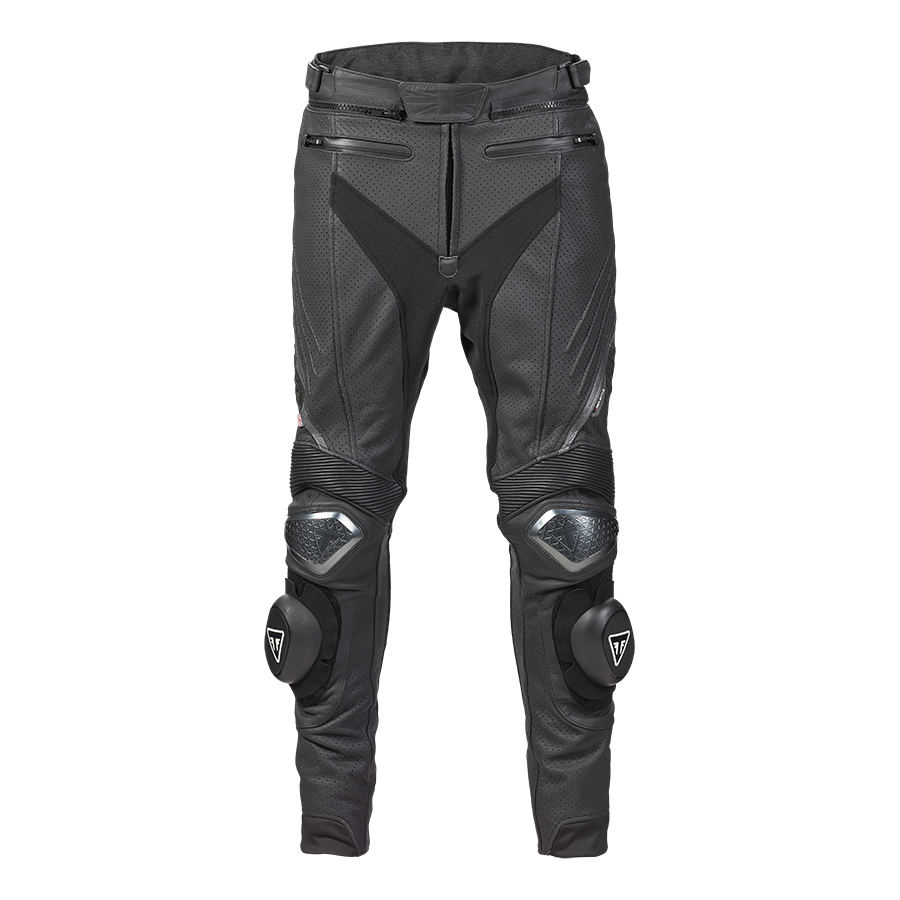TRIPLE PERFORATED  LEATHER PANTS