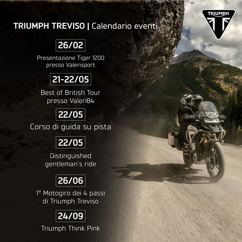 CALENDARIO EVENTI 2022 TRIUMPH TREVISO