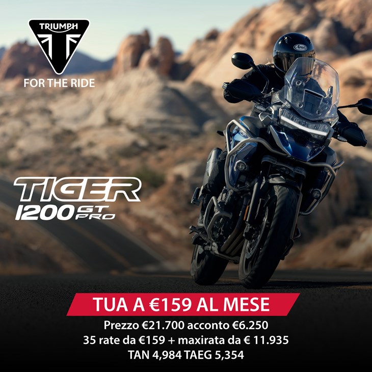 Tiger 1200 GT PRO a €159 al mese