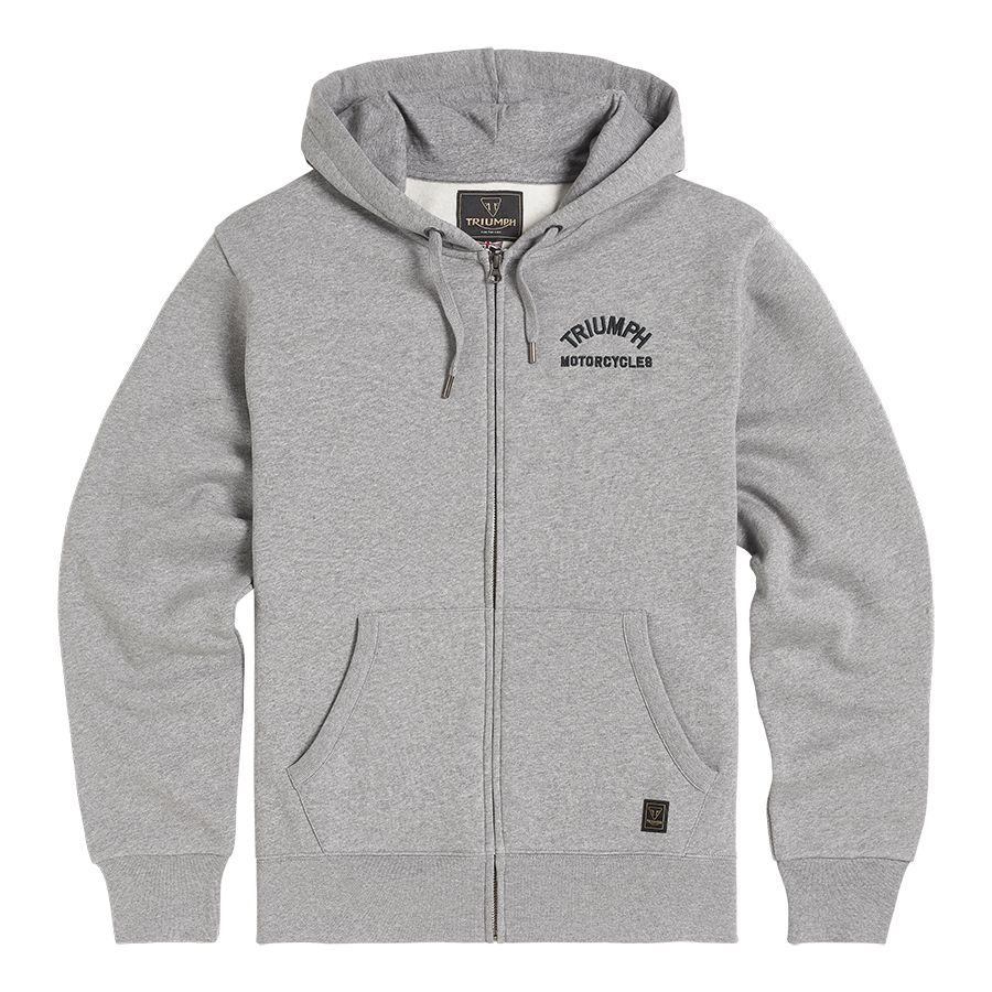 DOLAN FULL ZIP SWEAT - GREY MARL Abbigliamento Moto Triumph Motorcycles