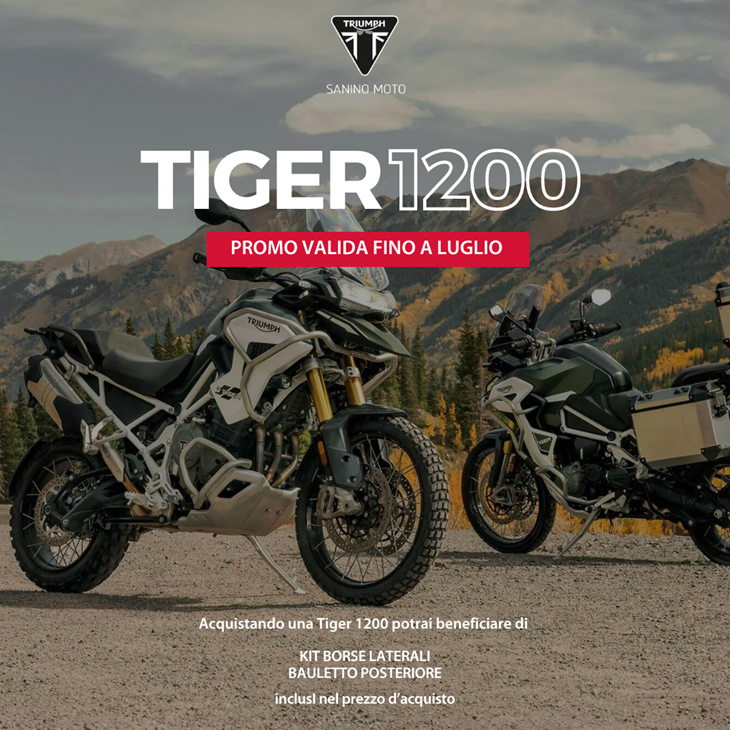 Tiger 1200 in tutte le versioni, TUA A 159€ AL MESE
