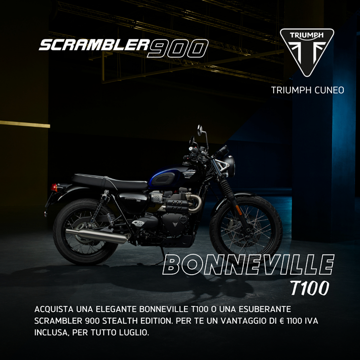 Scrambler 900 e Boneville T100 - Stealth Edition