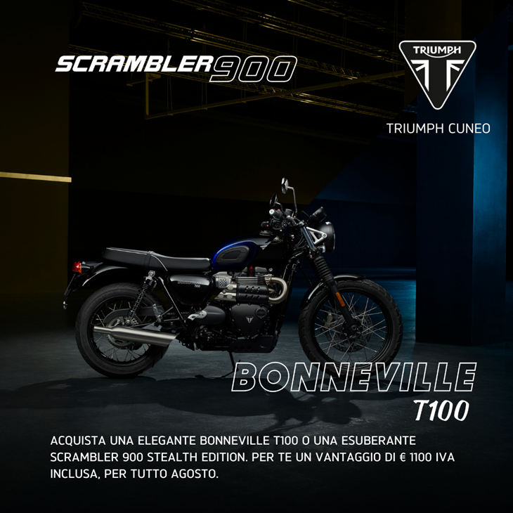 Scrambler 900 e Boneville T100 - Stealth Edition