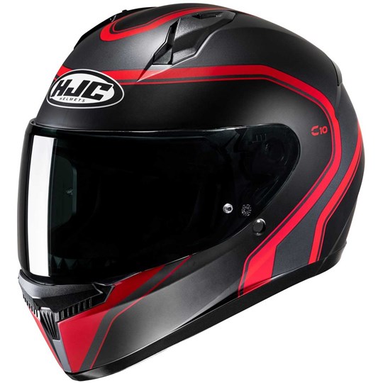 HJC C10 BAMBINO NERO ROSSO 