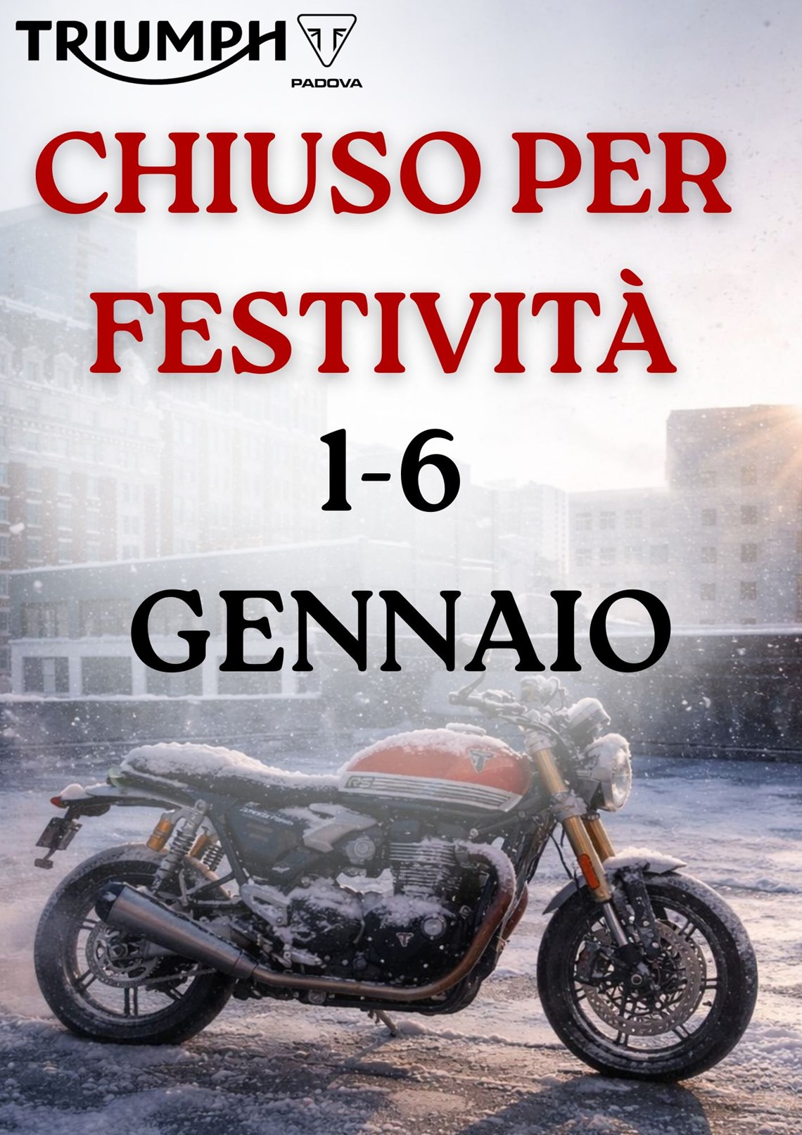CHIUSURA CONCESSIONARIA PER FESTIVITÀ