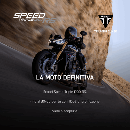 SPEED TRIPLE 1200 RS - SCOPRI LA PROMOZIONE ATTIVA PER TUTTO MAGGIO!