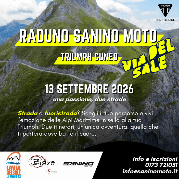 Raduno Triumph Cuneo - Settembre 2026