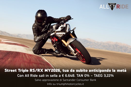 Street Triple RS e RX MY26: emozioni a ogni curva