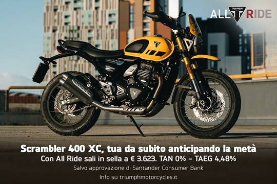 Scrambler 400 XC: anima scrambler, carattere distintivo